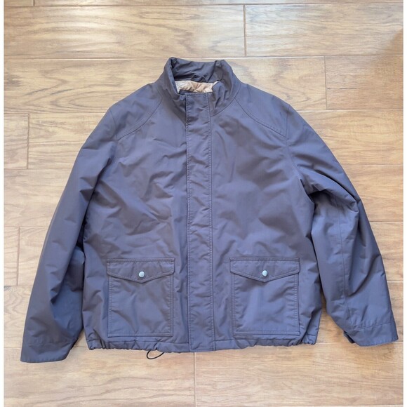 Lands' End Men's Chore Barn Jacket Coat Size XL 46-48 Brown Quilted Lining - Picture 1 of 9